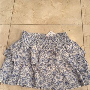 Floral Blue and White Women's Skirt
